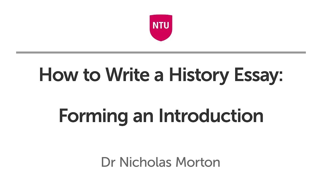 How to Write a History Coursework Introduction